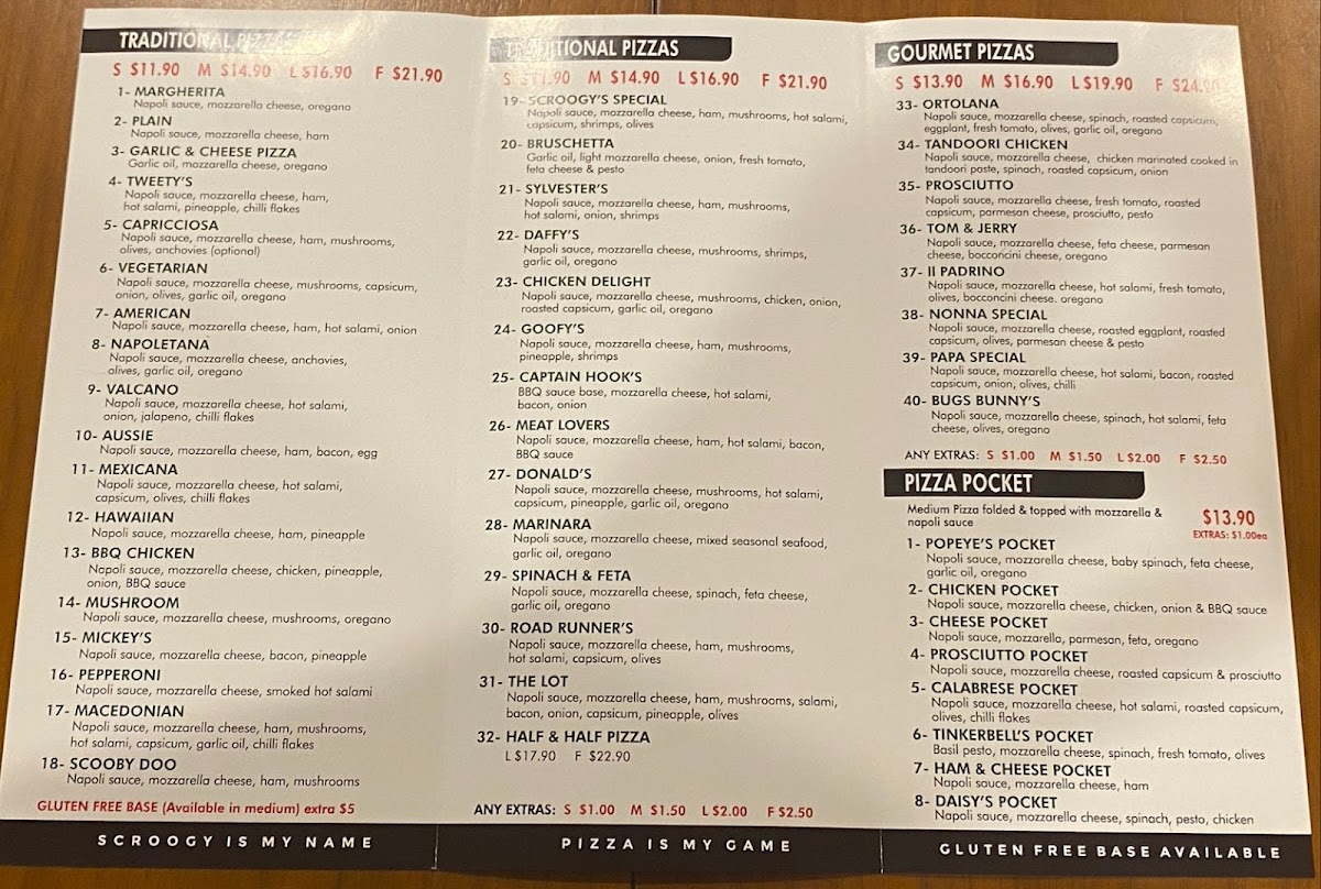 Menu Scroogy's Pizza-3